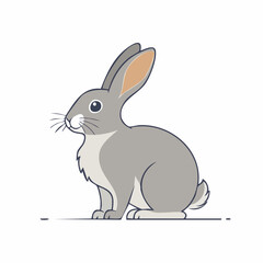 Fototapeta premium Cute cartoon rabbit illustration