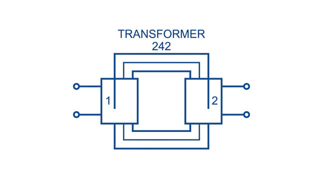 Electrical Transformer Diagram - Power Conversion