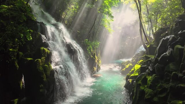 夏の菊池渓谷