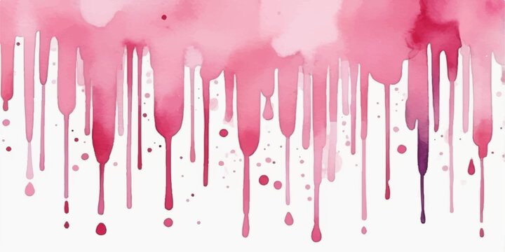 Red paint splashes background with pink and red watercolor ink texture grunge art design abstract illustration colorful brush drip pattern paint splash paper watercolor painting texture