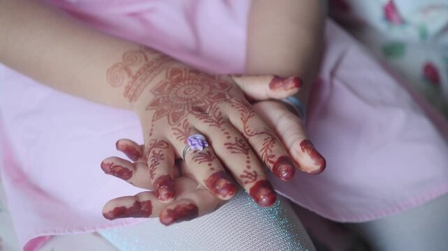 Henna art on hands from an event with family and friends