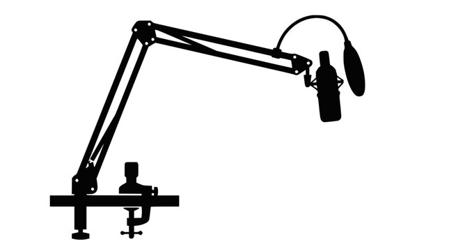 Adjustable desk lamp silhouette for office and study themes.