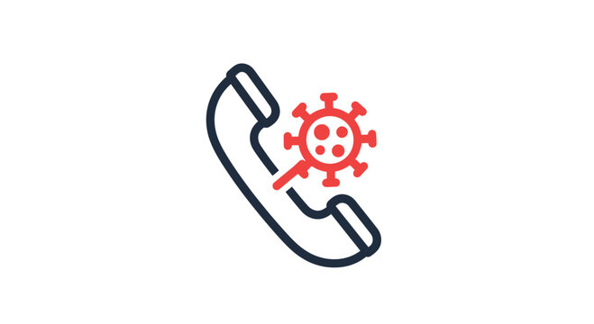 Coronavirus Contact Tracing via Phone Call Icon