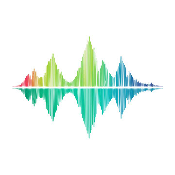 Colorful sound wave illustration
