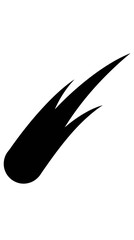 Black Comet Silhouette Icon © bagio