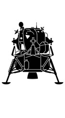 Lunar Lander Silhouette - Space Exploration Icon © bagio