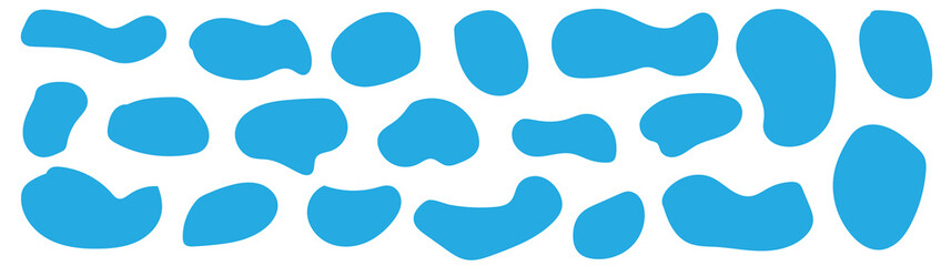 Blob shape organic, vector illustration set. Collection from abstract forms for design and paint. Liquid silhouette drop in modern style. © Hike studio 8