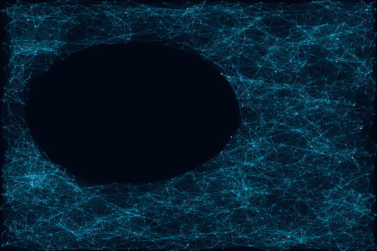 Futuristic AI Neural Network Background with Glowing Data Connections and Digital Technology Visualization