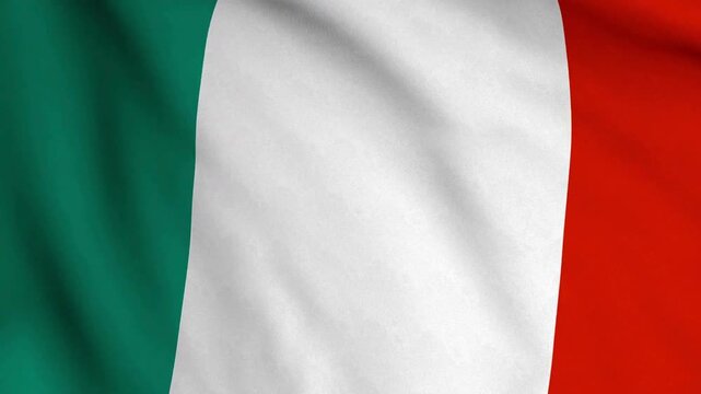 3d waving flag of italy