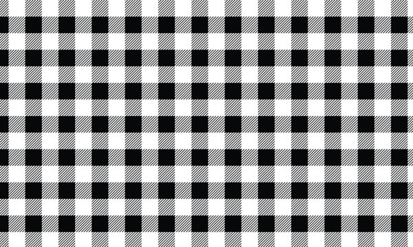 simple black gingham plaid pattern vector design.
