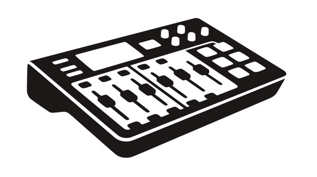Audio mixing console and music production midi controller.
