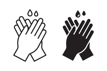 Obraz premium Wash Your Hands Icon Graphic on White Background Suitable for Sanitation Healthcare Safety Campaigns and Design Projects