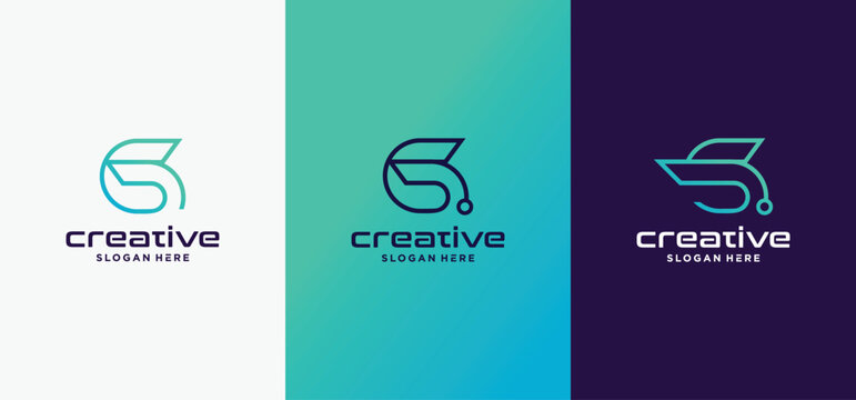 Modern Letter G Technology Logo Collection  Futuristic Initial G Digital Monogram Vector Set