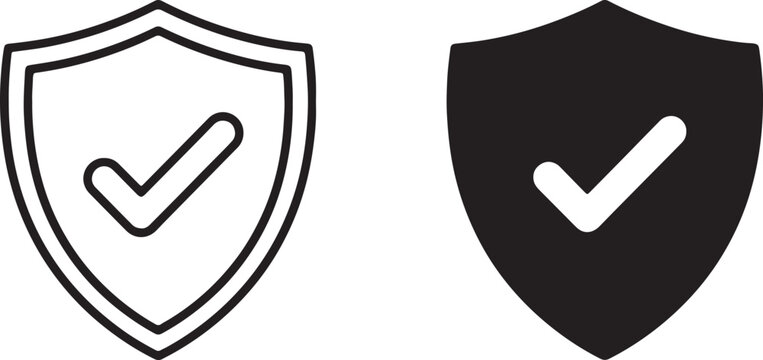 Shield icons with check marks