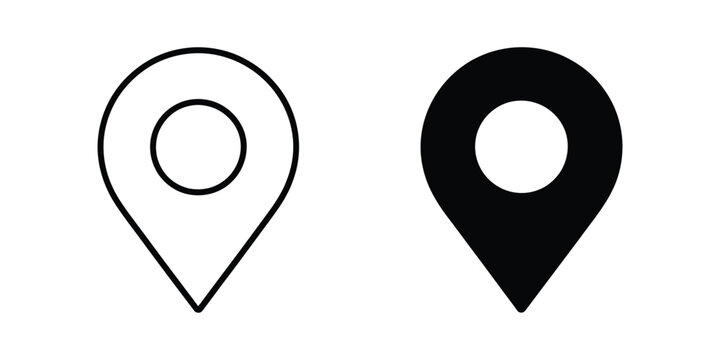 Map marker icon designs collection for mobile ui web navigation location pin symbols modern vector illustration set for digital mapping interface elements