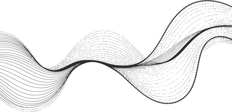 Black Waveform Graphic on White Background
