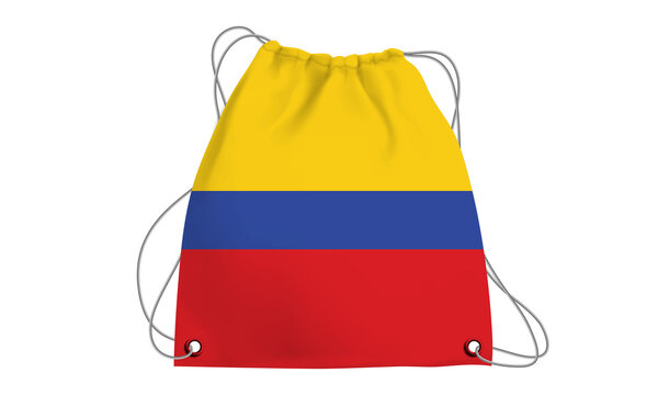 Players Country Flag Bag Colombia.3d illustration