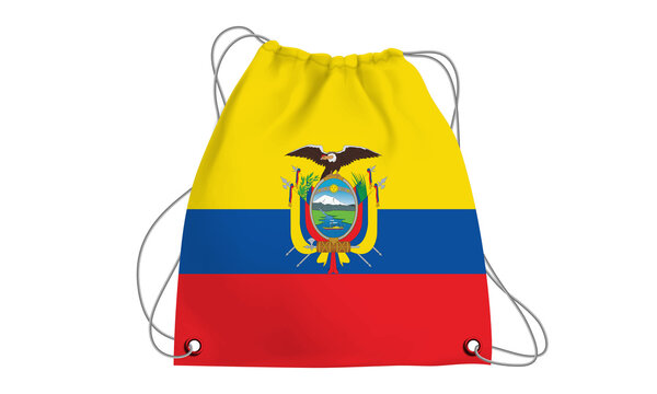 Players Country Flag Bag Ecuador.3d illustration
