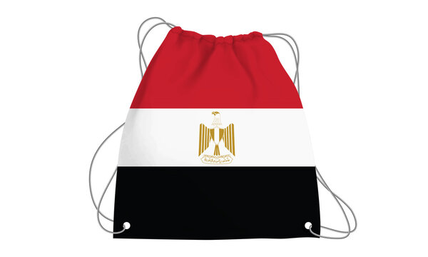 Players Country Flag Bag Egypt.3d illustration