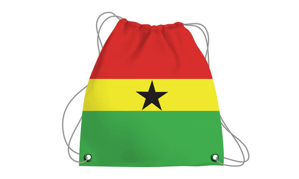 Players Country Flag Bag Ghana.3d illustration