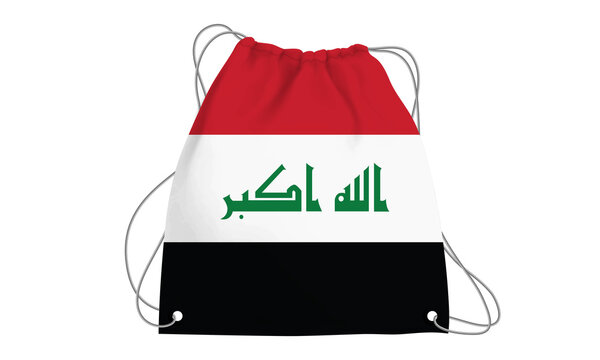 Players Country Flag Bag Iraq.3d illustration