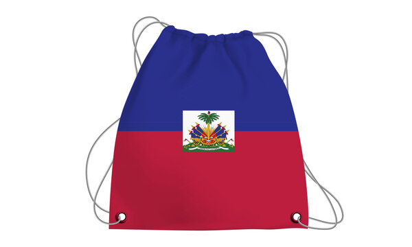 Players Country Flag Bag Haiti.3d illustration