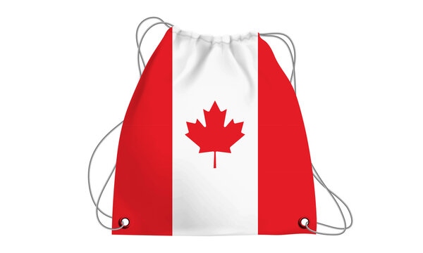 Players Country Flag Bag Canada.3d illustration