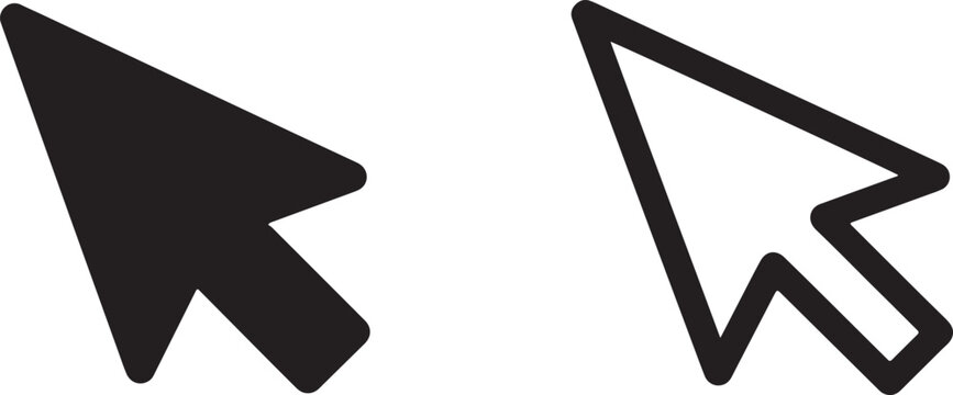 Computer mouse cursor icons set