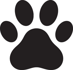 Black animal paw print icon © Mostakim72