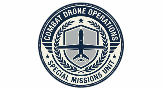 Combat Drone Operations Special Missions Unit Military Emblem