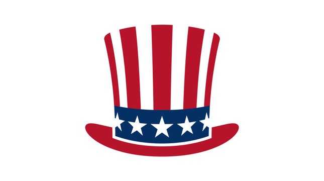 Uncle Sam Hat with Stars and Stripes