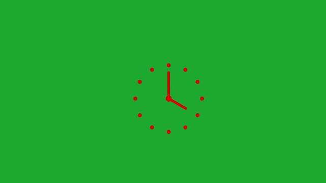 Clock animation. Reverse clock animation showing time running. abstract analog clock animation background