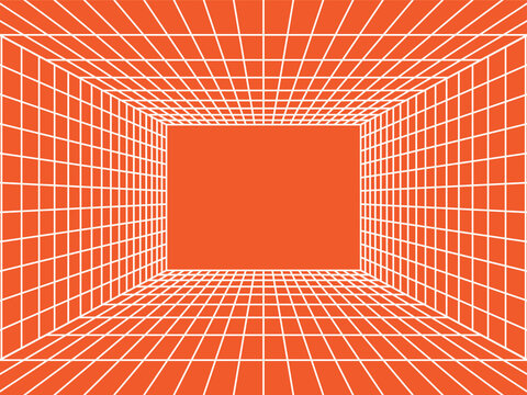 Tunnel line depth illusion art depth 3d. box design elements for ID cards, presentations, and others. Optical illusion design elements. diaphragm depth vector drawing.