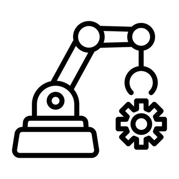 Industrial Robot Vector Icon