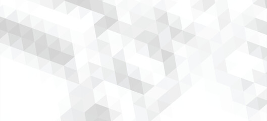 Obraz premium Abstract white background with silver effect. Light gray colour texture. Grey blue modern pattern. Gradient textur. Triangle patern. Triangular backdrop. Design bg business print
