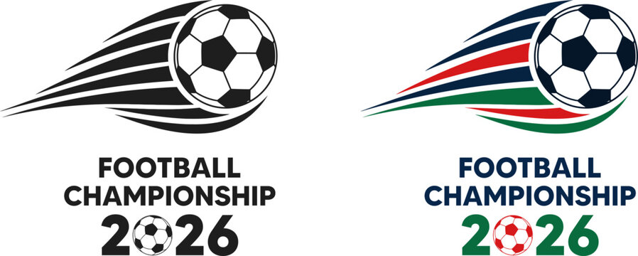 Football championship 2006 logo design soccer ball graphic