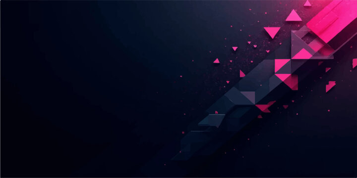 Deep blue abstract background with diagonal rows of dark and pink 3D blocks