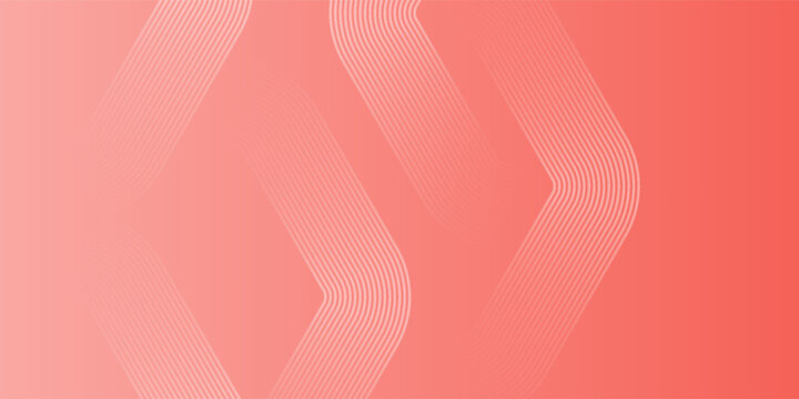 Abstract soft coral pink geometric background vector with overlapping chevron hexagon lines and smooth gradient effect for modern business banner or creative presentation layout