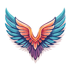 Obraz premium Colorful symmetrical wings illustration