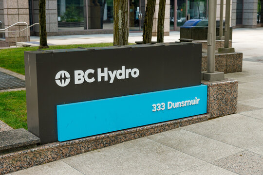BC Hydro headquarters monolith sign 333 Dunsmuir