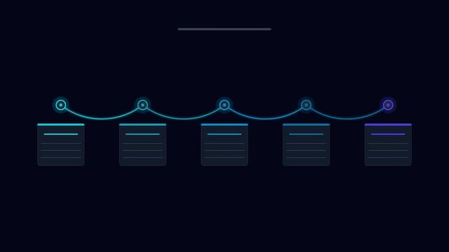 Abstract Data Network Connection Infographic Motion Graphics for High Tech Business Presentation and Digital System Visualization Flowchart UI Dashboard Interface