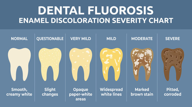 Dental Fluorosis Enamel Discoloration Severity Chart