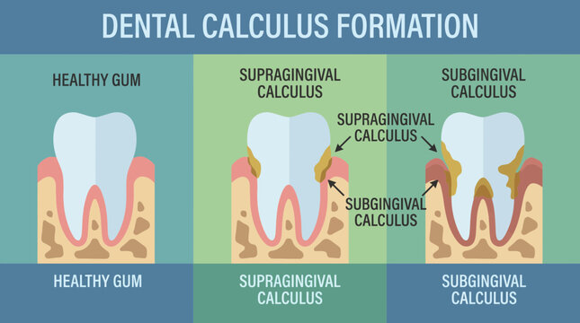 Dental Calculus Supragingival Subgingival Formation