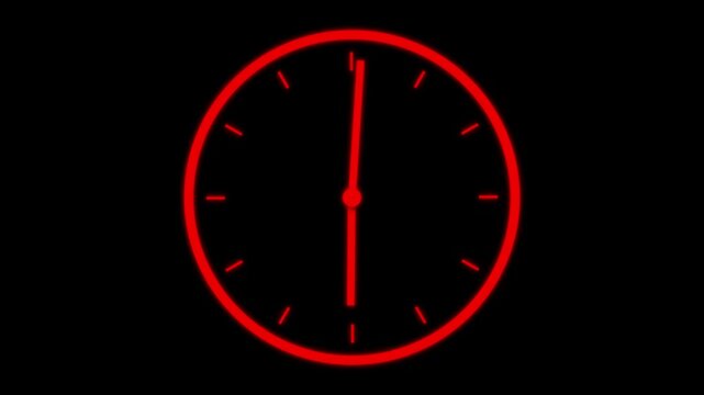 A smooth animation of a white clock face with moving hands rotates to indicate time passing on green screen background. Watch shows the running time. Counting 24 Hours. Clock icon with moving
