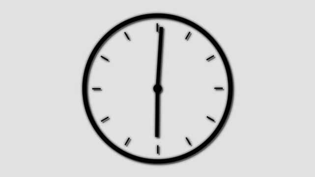 A smooth animation of a white clock face with moving hands rotates to indicate time passing on green screen background. Watch shows the running time. Counting 24 Hours. Clock icon with moving