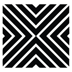Fototapeta premium Geometric chevron pattern with intersecting lines on a white background flat vector illustration