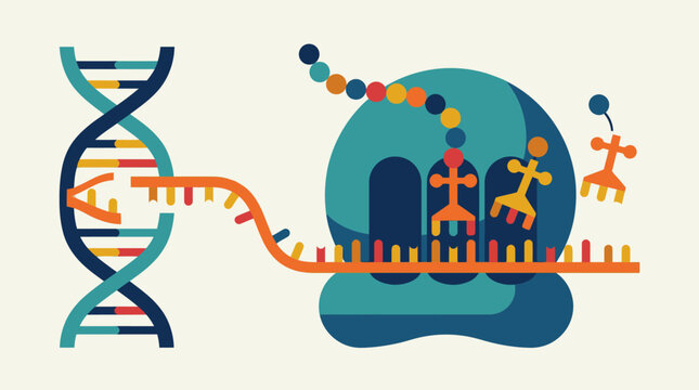 Stylized DNA double helix representing gene editing concept.