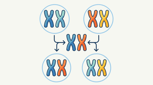 Illustration of XX Sex Chromosomes and Pairing.