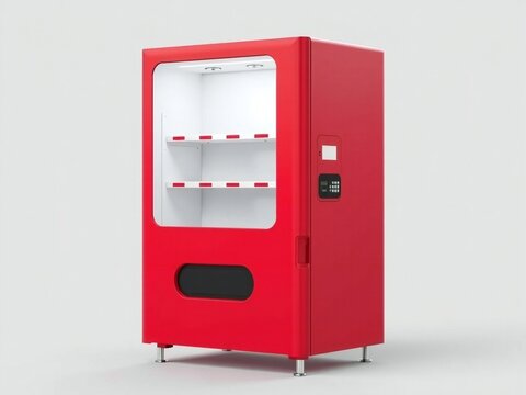 Modern red vending machine