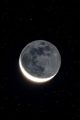 Waning Crescent Moon with Earthshine and Stars © 영범 이